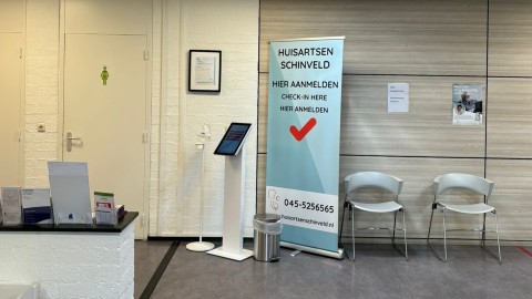 Registration kiosk at medical centre Onderbanken